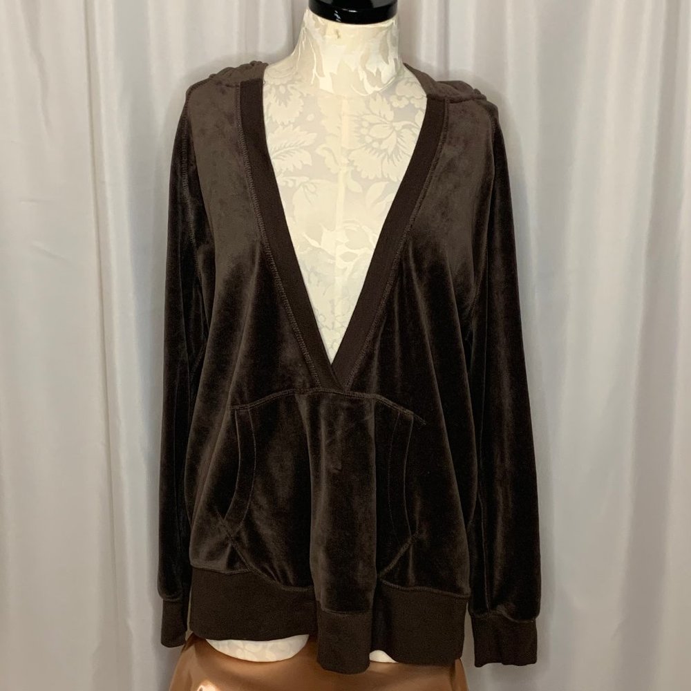 OLD NAVY Women's Maternity SzXL Brown LowV Hoodie